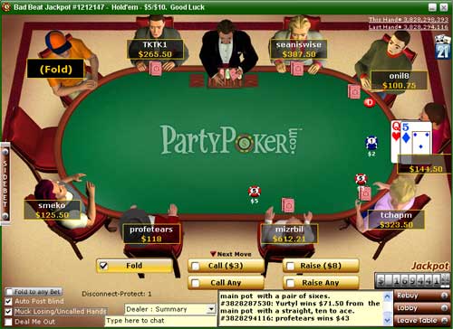 Party Poker Table Party Poker Holdem Table